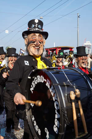 The Carnival at Basel (Basle - Switzerland) in the year 2014. The picture shows some costumed...