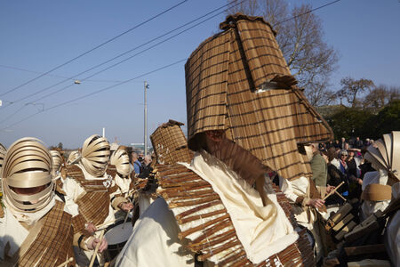 The Carnival at Basel (Basle - Switzerland) in the year 2014. The picture shows some costumed...
