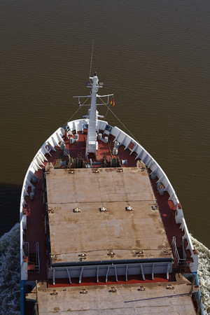 The freighter Tanja at the Kiel Canal near Beldorf (Schleswig-Holstein, Germany) taken on June 15, 2014.のeditorial素材