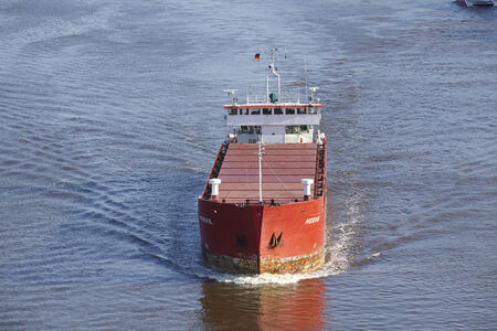 General cargo ship Mosvik at the Kiel Canal (Schleswig-Holstein, Germany) taken on June 15, 2014.のeditorial素材