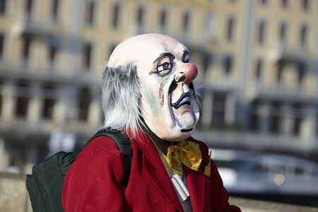 The Carnival at Basel (Basle - Switzerland) in the year 2013. The picture shows some costumed people on February 18, 2013.のeditorial素材