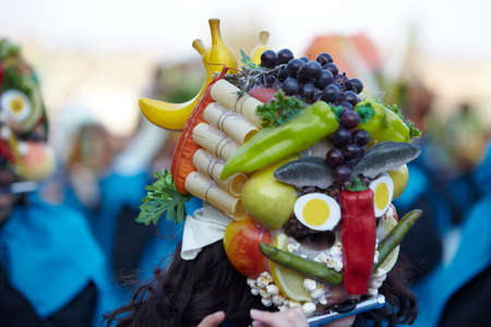 The Carnival at Basel (Basle - Switzerland) in the year 2013. The picture shows some costumed people on February 18, 2013.のeditorial素材