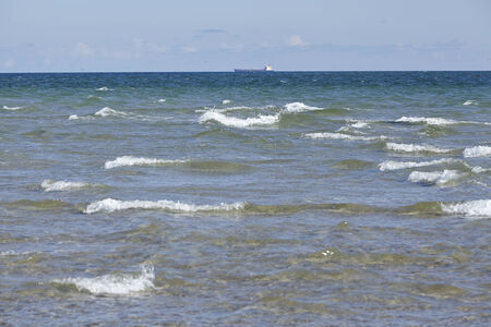 The junction of Skagerrak (North Sea) and Kattegat (Baltic Sea) near Skagen (Denmark, North Jutland)...