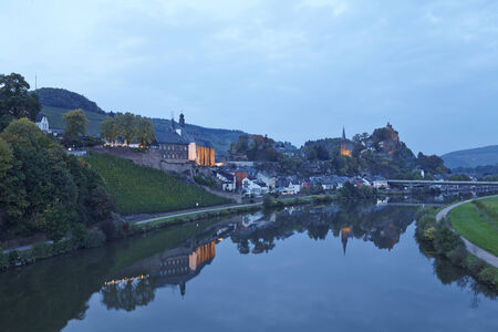 Total view of Saarburg (Rhineland-Palatinate, Germany) taken in the evening on October 4, 2014.のeditorial素材
