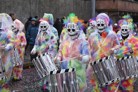 The Carnival at Basel (Basle - Switzerland) in the year 2015. The picture shows some costumed people on February 23, 2015. The Carnival at Basel (Basle - Switzerland) in the year 2015. The picture shows some costumed people on February 23, 2015.