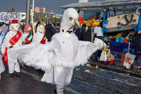 The Carnival at Basel (Basle - Switzerland) in the year 2015. The picture shows some costumed people on February 23, 2015.のeditorial素材