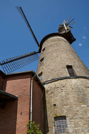 The windmill Ovenstaedt (Petershagen, Germany) is a dutch type of windmill and is part of the...