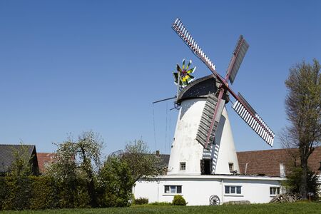 The Stemmer Windmill at Minden (Northrhine Westphalia, Germany) is part of the Westphalia Mill Street.の写真素材