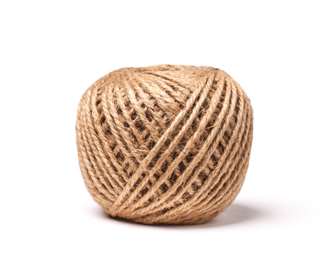 twine ball isolated on white background