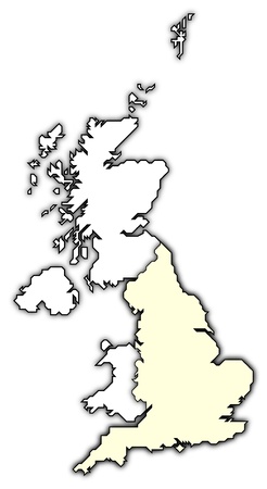 Political map of United Kingdom with the several countries where England is highlighted. Political map of United Kingdom with the several countries where England is highlighted.