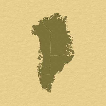 Political map of Greenland with the several municipalities.の写真素材
