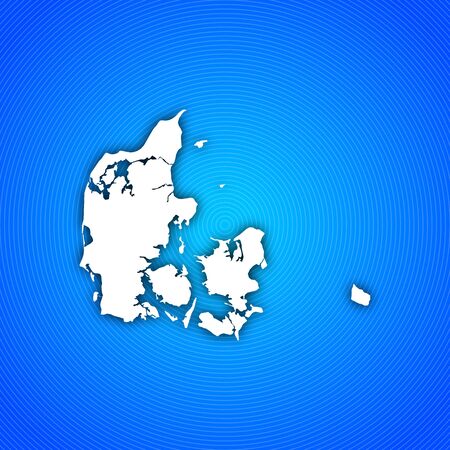 Political map of Danmark with the several regions.の写真素材