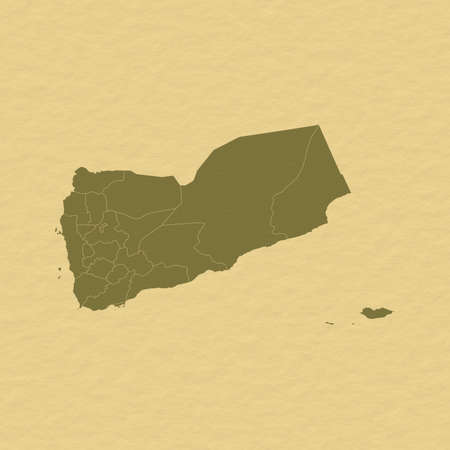 Political map of Yemen with the several governorates.の写真素材