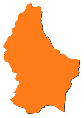 Political map of Luxembourg with the several Districts.のイラスト素材