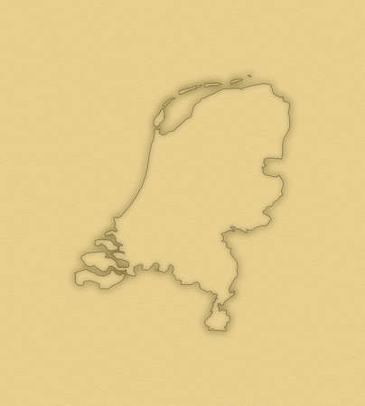 Political map of Netherlands with the several states.の写真素材