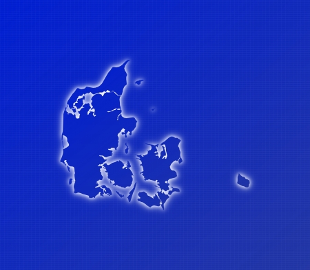 Political map of Danmark with the several regions.の写真素材
