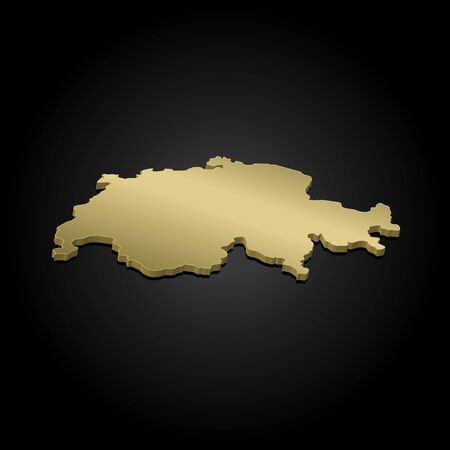 Political map of Swizerland with the several cantons.の写真素材