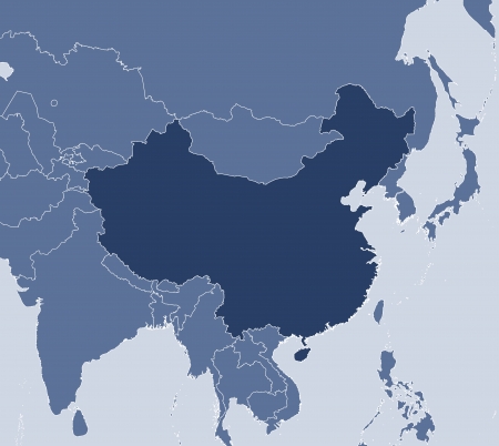 Political map of China with the several provinces.のイラスト素材