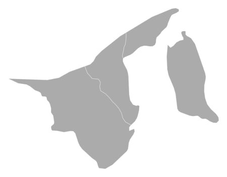 Map of Brunei with the several statesのイラスト素材