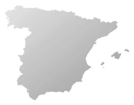 Map of Spain, filled with a linear gradient.のイラスト素材
