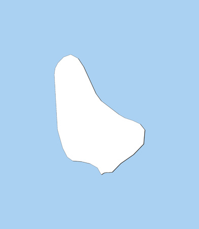Map of Barbados and nearby countries, Barbados is highlighted in white.のイラスト素材