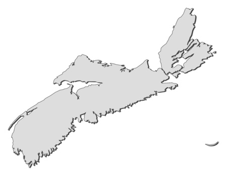 Map of Nova Scotia, a province of Canada.のイラスト素材