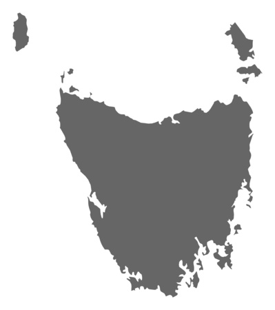 Map of Tasmania, a province of Australia.のイラスト素材