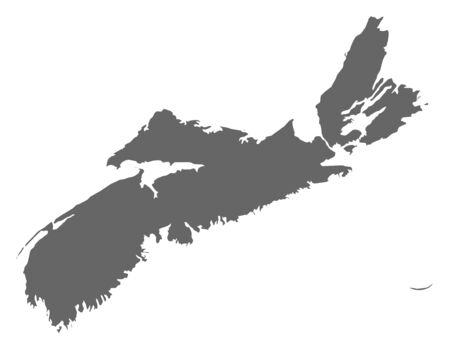 Map of Nova Scotia, a province of Canada.のイラスト素材