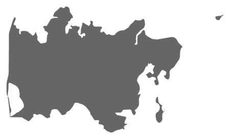 Map of Central Denmark, a province of Danmark.のイラスト素材