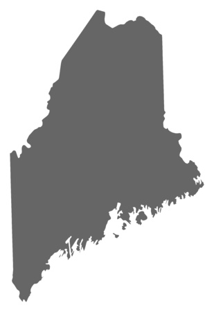 Map of Maine, a province of United States.のイラスト素材