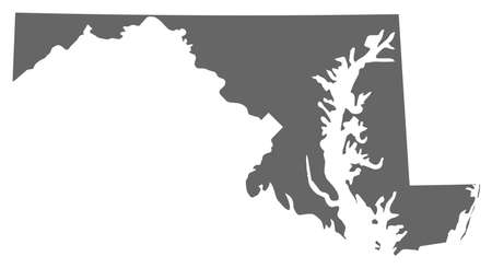 Map of Maryland, a province of United States.のイラスト素材