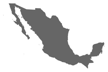 Map of Mexico as a dark area.のイラスト素材