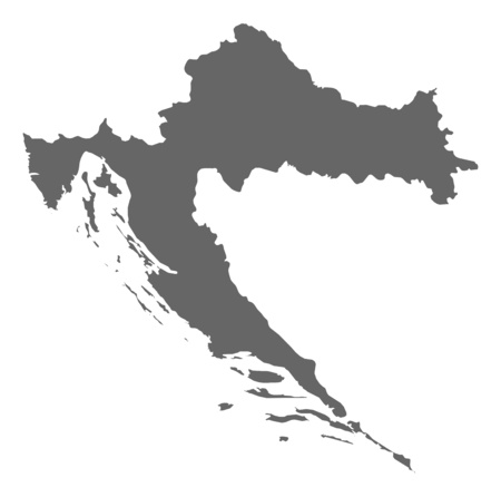 Map of Croatia as a dark area.のイラスト素材