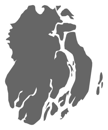 Map of Barisal, a province of Bangladesh.のイラスト素材