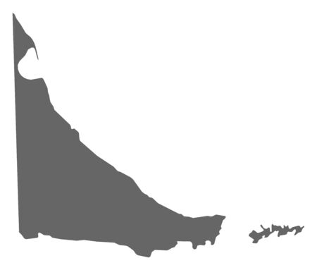 Map of Tierra del Fuego, a province of Argentina.のイラスト素材