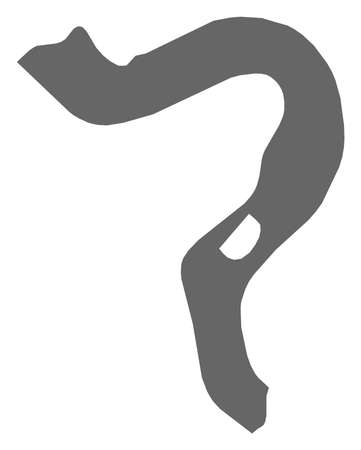 Map of Qena, a province of Egypt.のイラスト素材