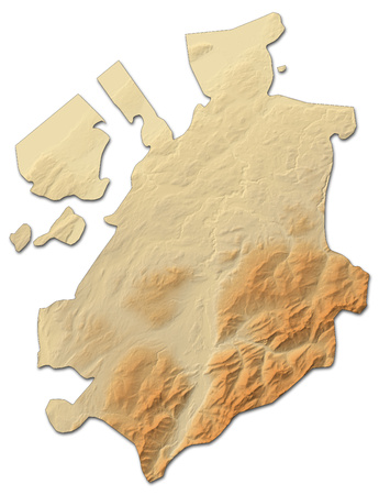 Relief map of Fribourg, a province of Swizerland, with shaded relief.の写真素材