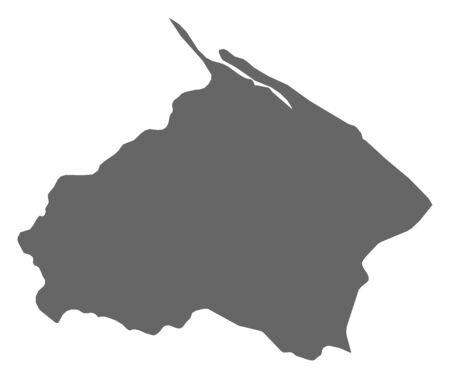 Map of Barima-Waini, a province of Guyana.のイラスト素材