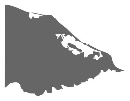 Map of Gracias a Dios, a province of Honduras.のイラスト素材