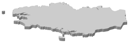 Map of Brittany, a province of France.のイラスト素材