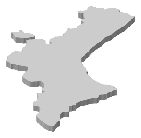 Map of Valencian Community, a province of Spain.のイラスト素材