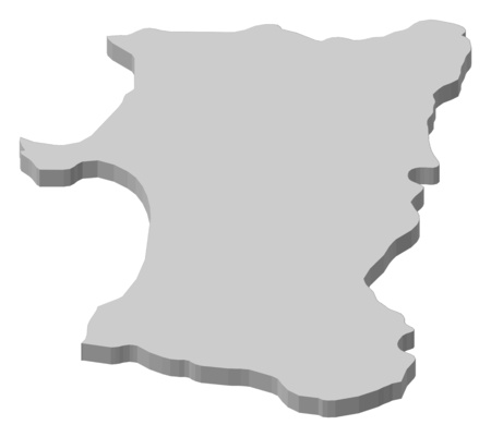 Map of Akita, a province of Japan.のイラスト素材