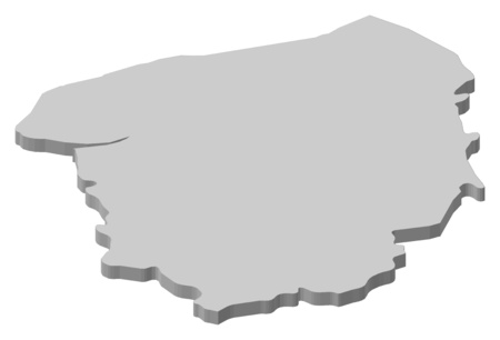 Map of Upper Normandy, a province of France.のイラスト素材