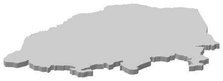 Map of Limpopo, a province of South Africa.のイラスト素材