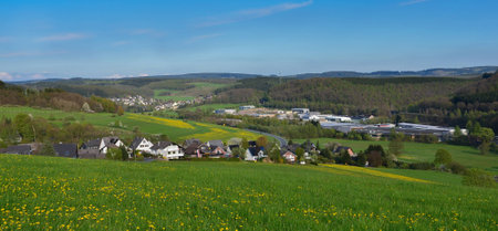 FrÃ¼hlingswiese in the Berglandの写真素材