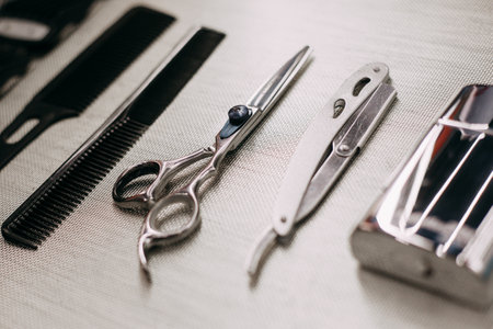 Hairdressing scissors barbershop style tools