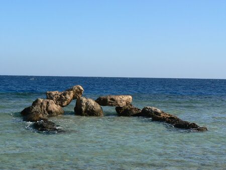 Stones in the waterの写真素材