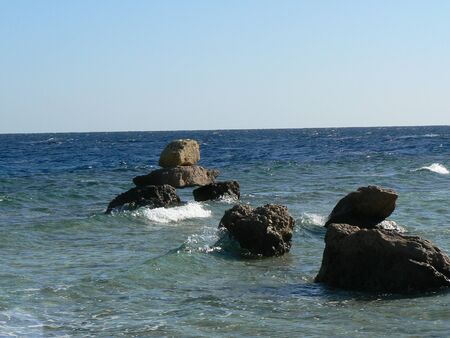 Stones in the waterの写真素材