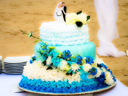 Wedding on the sandy beachの写真素材