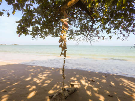 Sandy beach at Khao Lakの写真素材